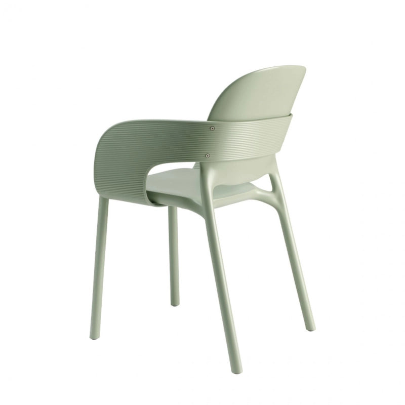 SET 4 POLTRONE HUG TECNOPOLIMERO DA POST CONSUMO INDUSTRIALE SCAB DESIGN - VERDE SALVIA 58