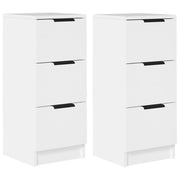 Buffet credenza cassettiera armadio mobile contenitore organizer per cucina soggiorno salotti set da 2 30 x 30 x 70 cm legno ingegnerizzato bianco 02_0036651