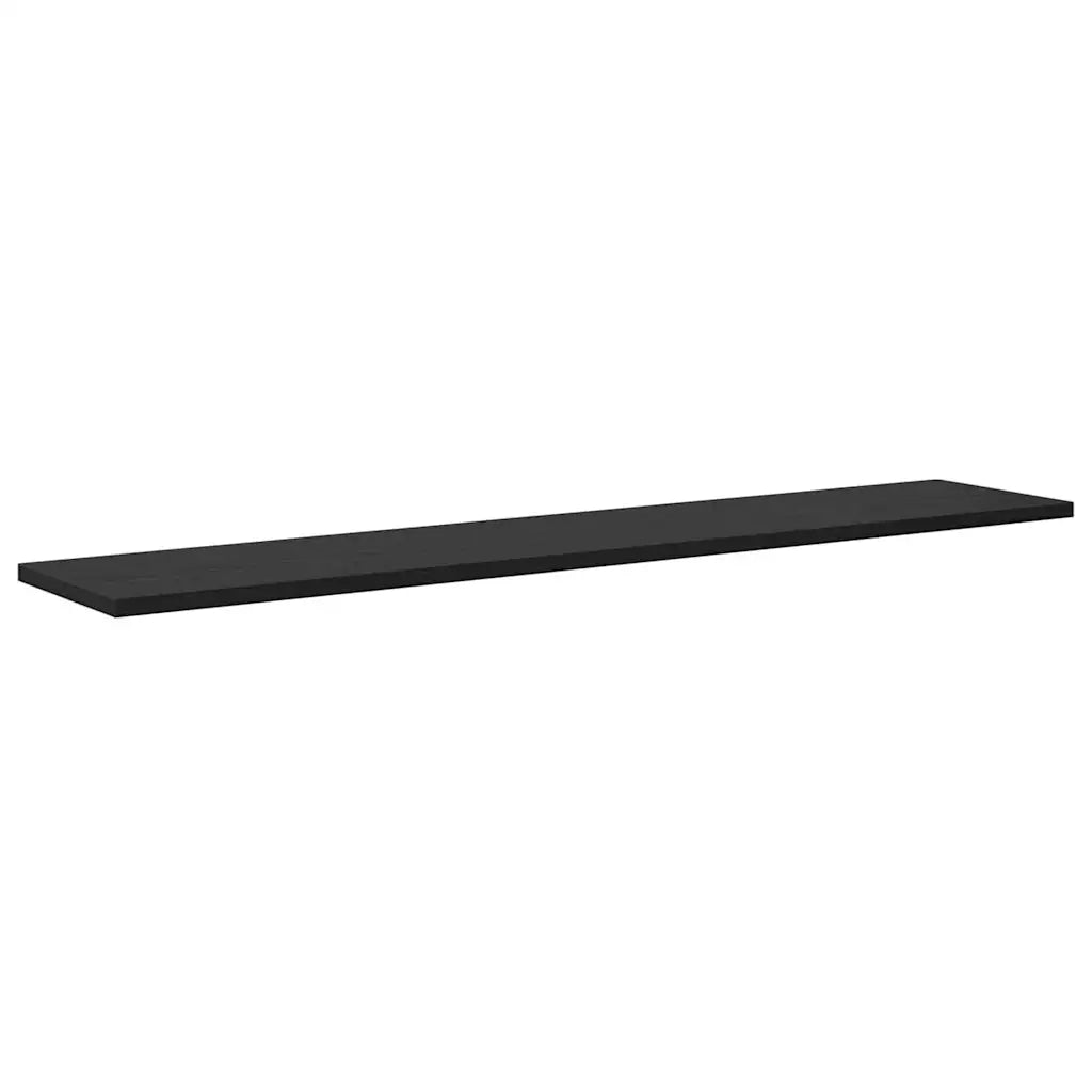 vidaXL Scaffale 4 pcs Nero 100 x 20 x 1.5 cm Legno multistrato