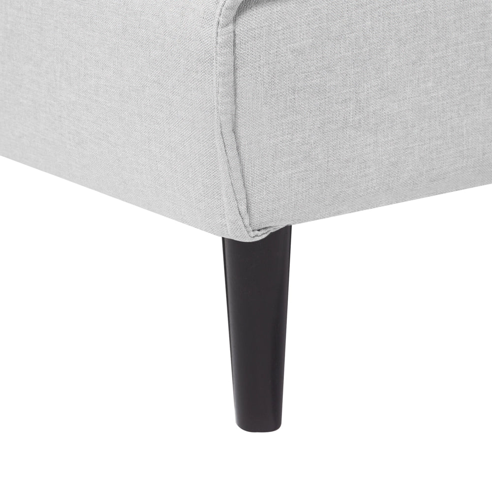 Divano Letto Grigio Chiaro 3 Posti Seduta Con Bottoni Click Clack