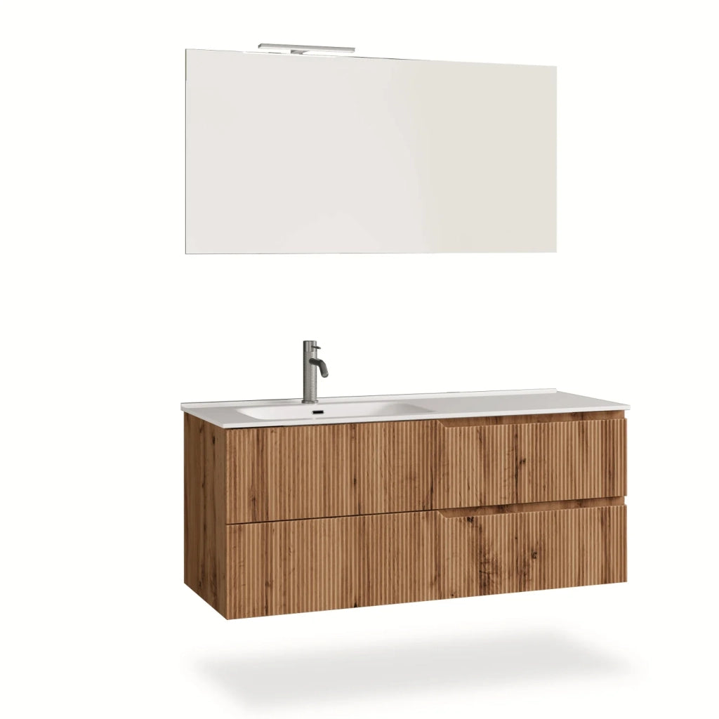 Composizione vasca SX 4 pezzi VENERE quercia