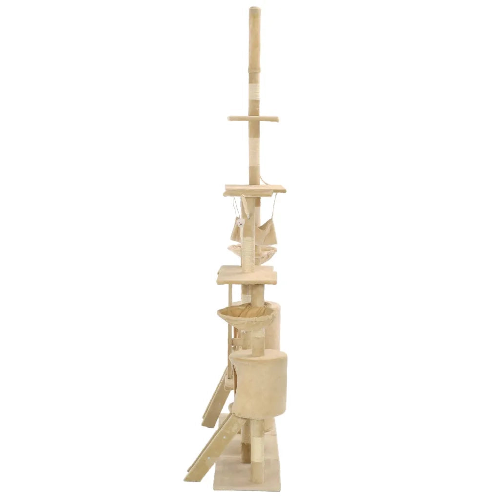Albero per Gatti con Tiragraffi in Sisal 230-250 cm Beige 170619