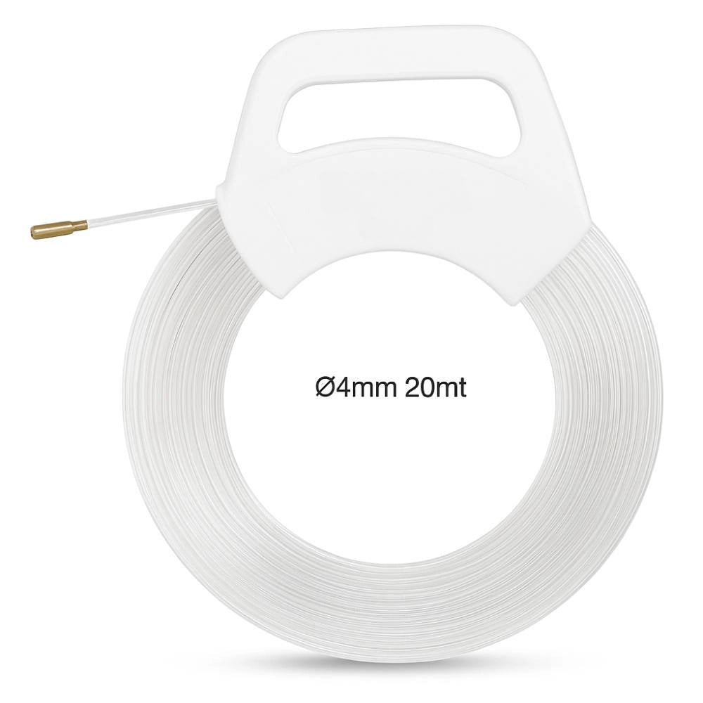 Ecova 31255 sonda tiracavo nylon flessibile 20mt per impianti elettrici