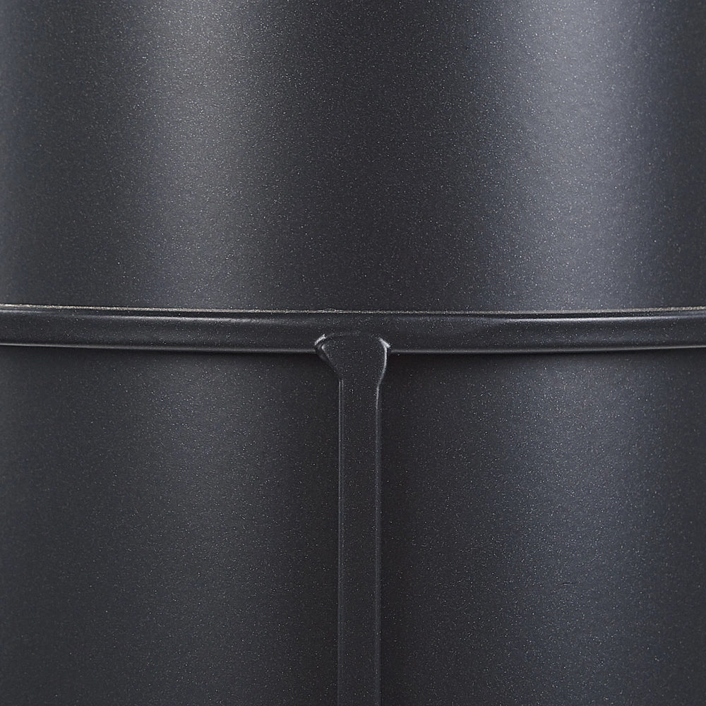 Vaso per Fiori Moderno con Piedistallo 15 x 15 x 28 cm in Metallo di colore Nero interno esterno