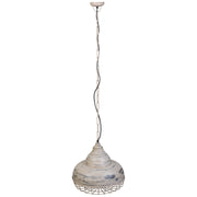 Plafoniera in metallo grigio 44x44x43h