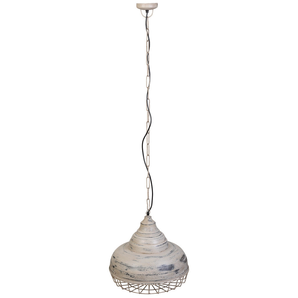 Plafoniera in metallo grigio 44x44x43h