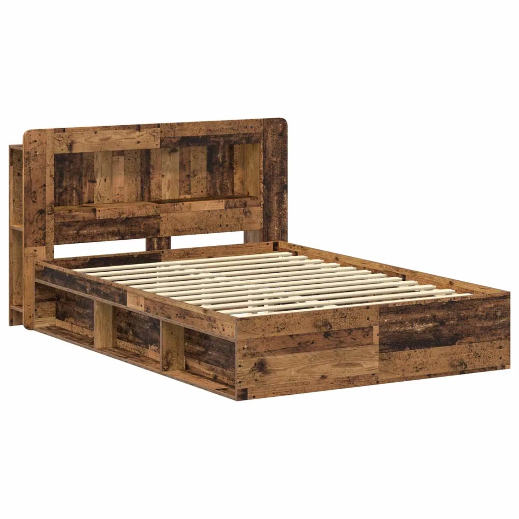 Telaio del letto con storage Legno antico 135 x 190 cm 3433482