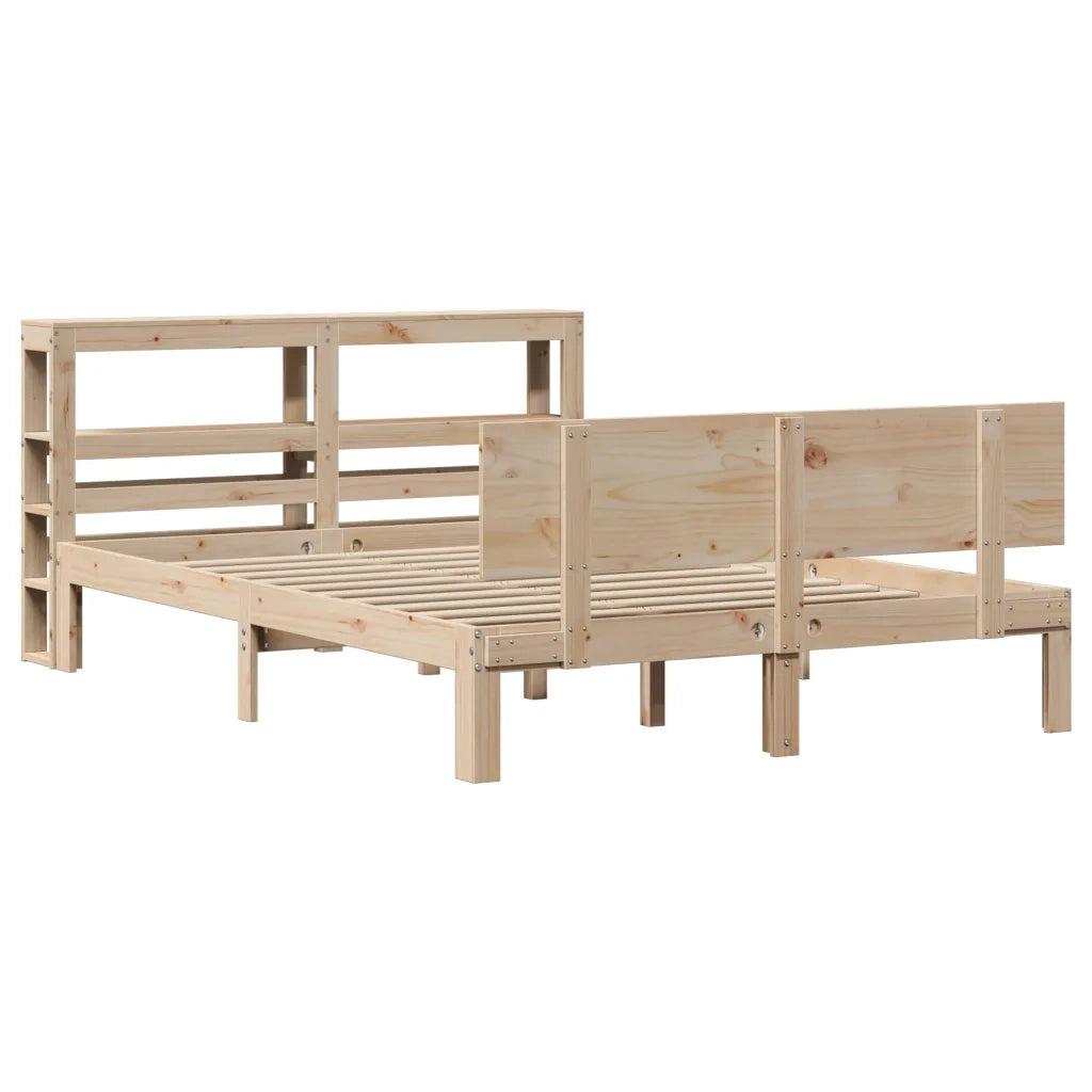 Giroletto con Testiera 140x190 cm in Legno Massello di Pino