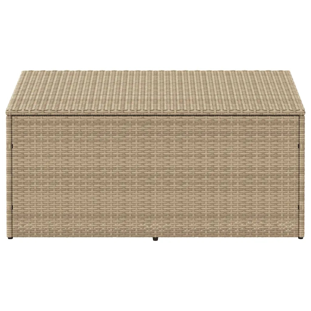 Baule da giardino beige 110x50x58 cm in polyrattan 4104072