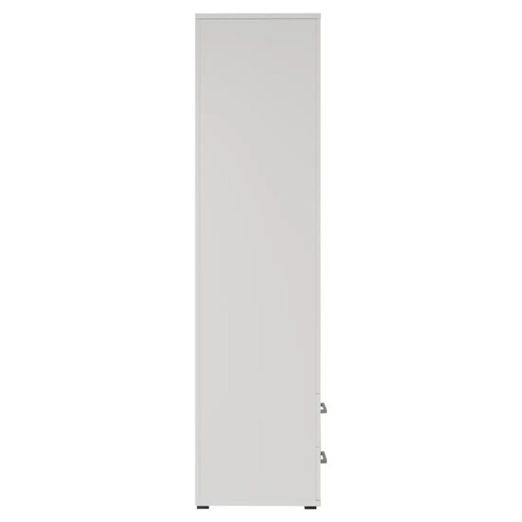 Armadio 2 porte con specchio TOM - Dimensioni H185 x L80 x P52 cm - Colore bianco - Stile design