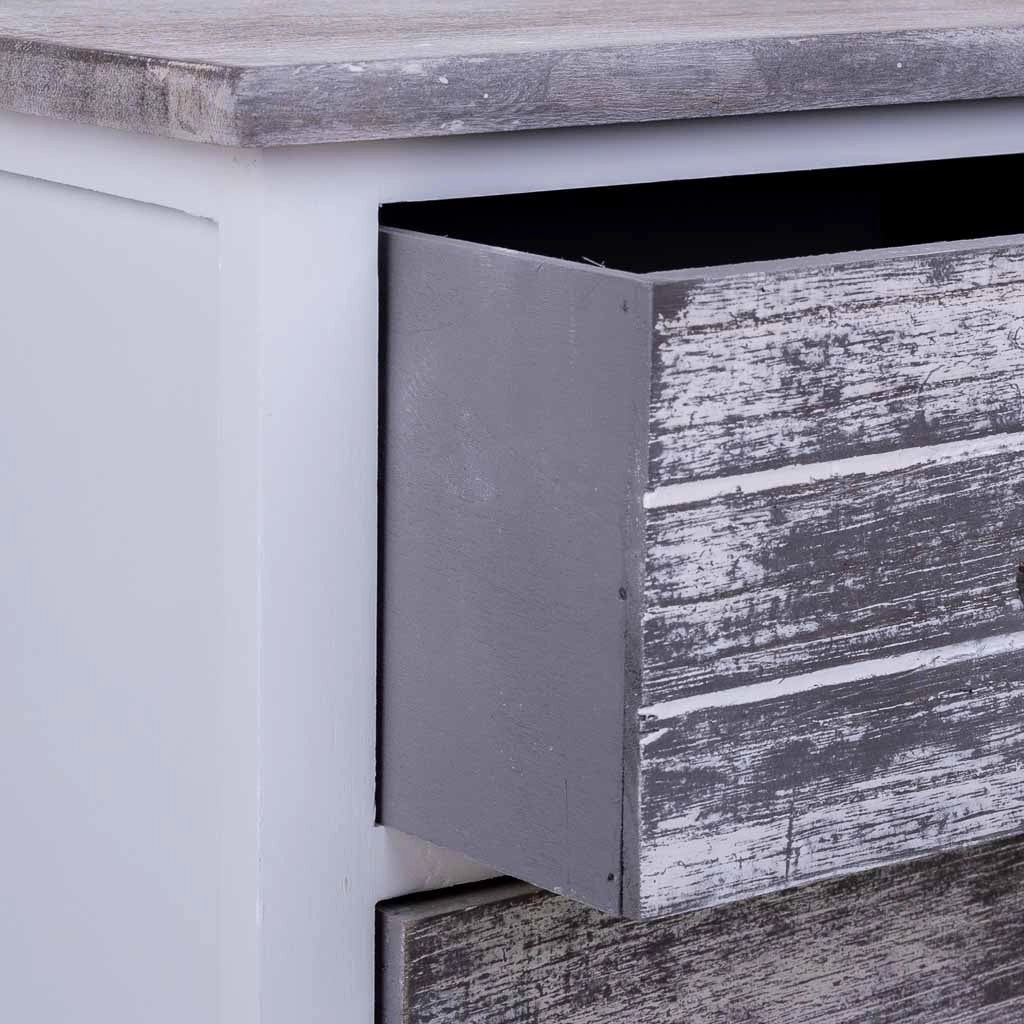Comodino in legno bianco 38x28x45