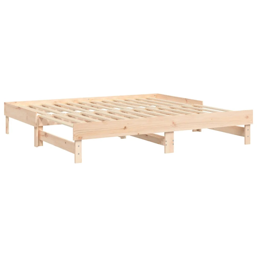 Dormeuse Estraibile 2x(75x190) cm Legno Massello di Pino 823394
