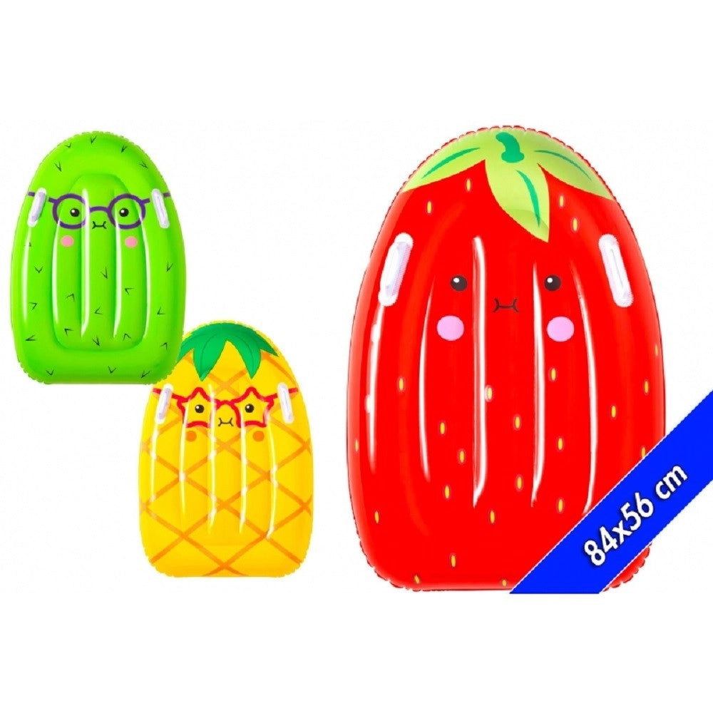 Trade Shop - Tavola Nuoto Surf Tutti Frutti 84x56cm 3 Frutti Assortiti Fragola Kiwi Ananas 42049 -