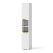 Vicco Armadio per il bagno Bianco 30 x 180 cm con ante e vani a giorno