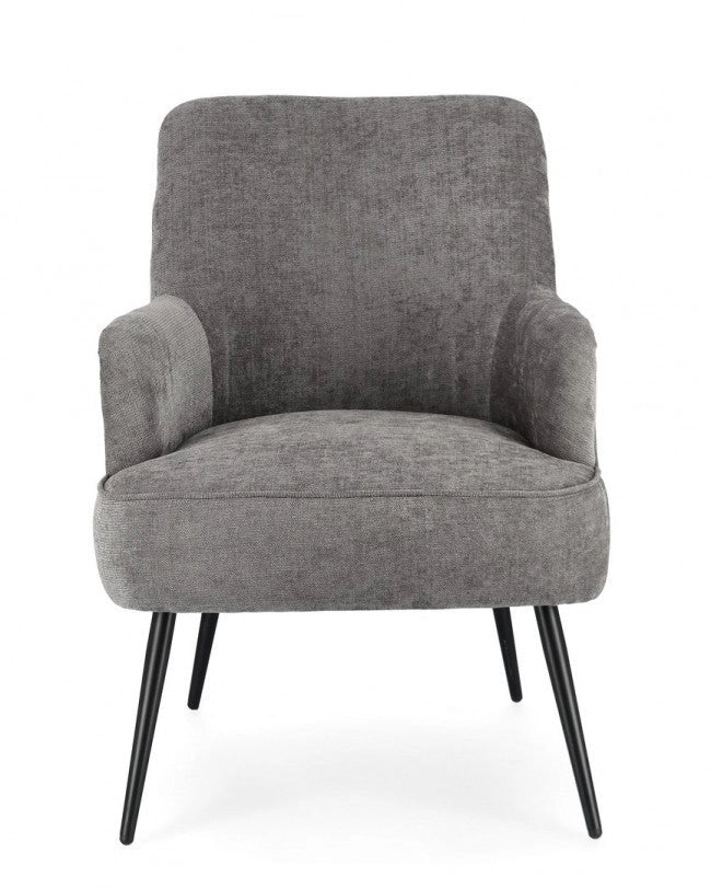 Poltrona Soggiorno 60x67x79 cm Adeline in Tessuto Frost