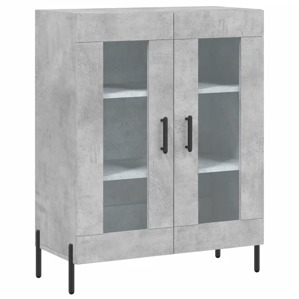 Credenza Grigio Cemento 69,5x34x180 cm in Legno Multistrato 3198285