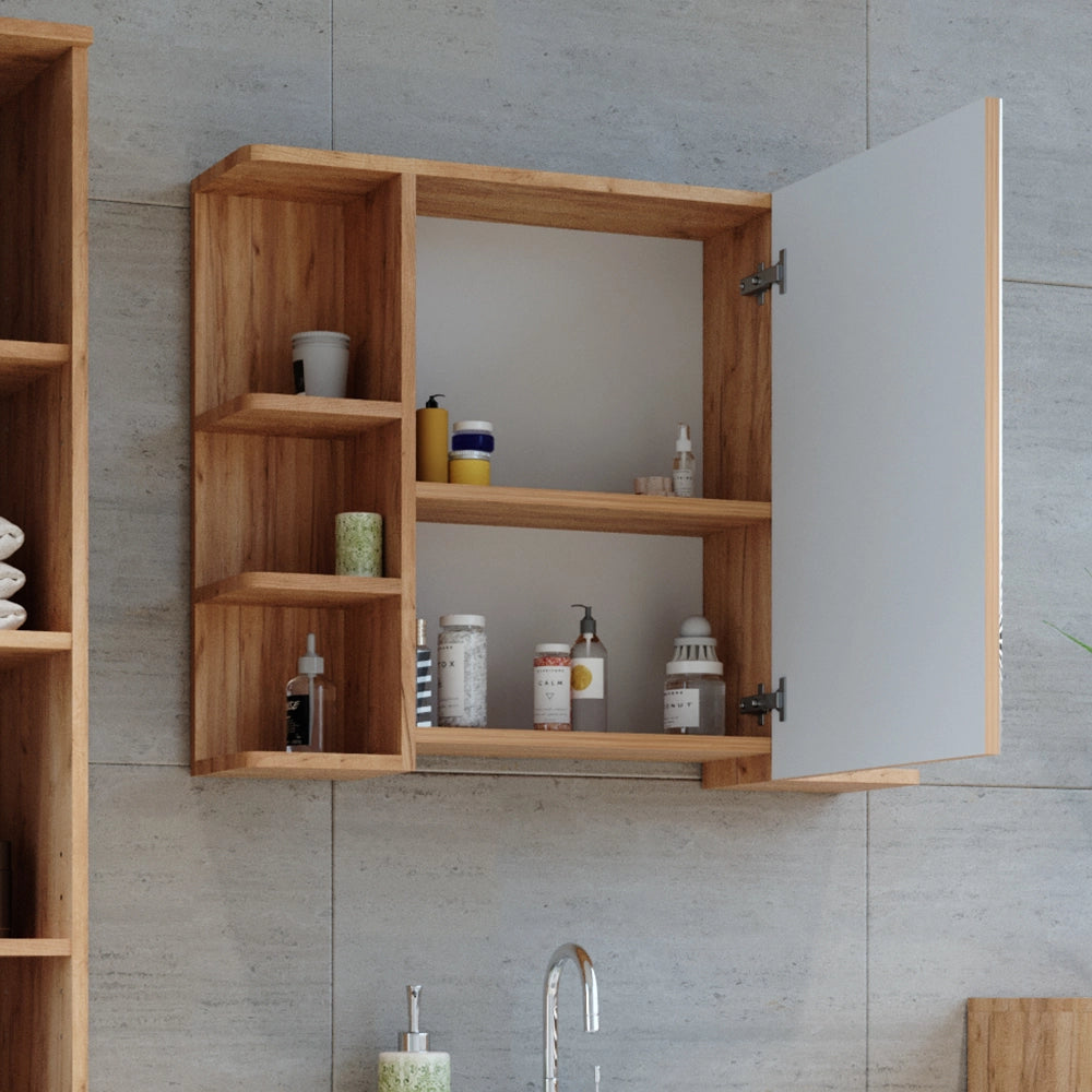 Vicco Specchio contenitore bagno Rovere 79.6 x 64 cm