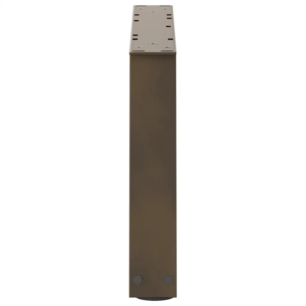 vidaXL Gambe per Tavolino da Caffè a Forma di V 2 pz Acciaio Naturale 70x(30-31,3) cm Acciaio