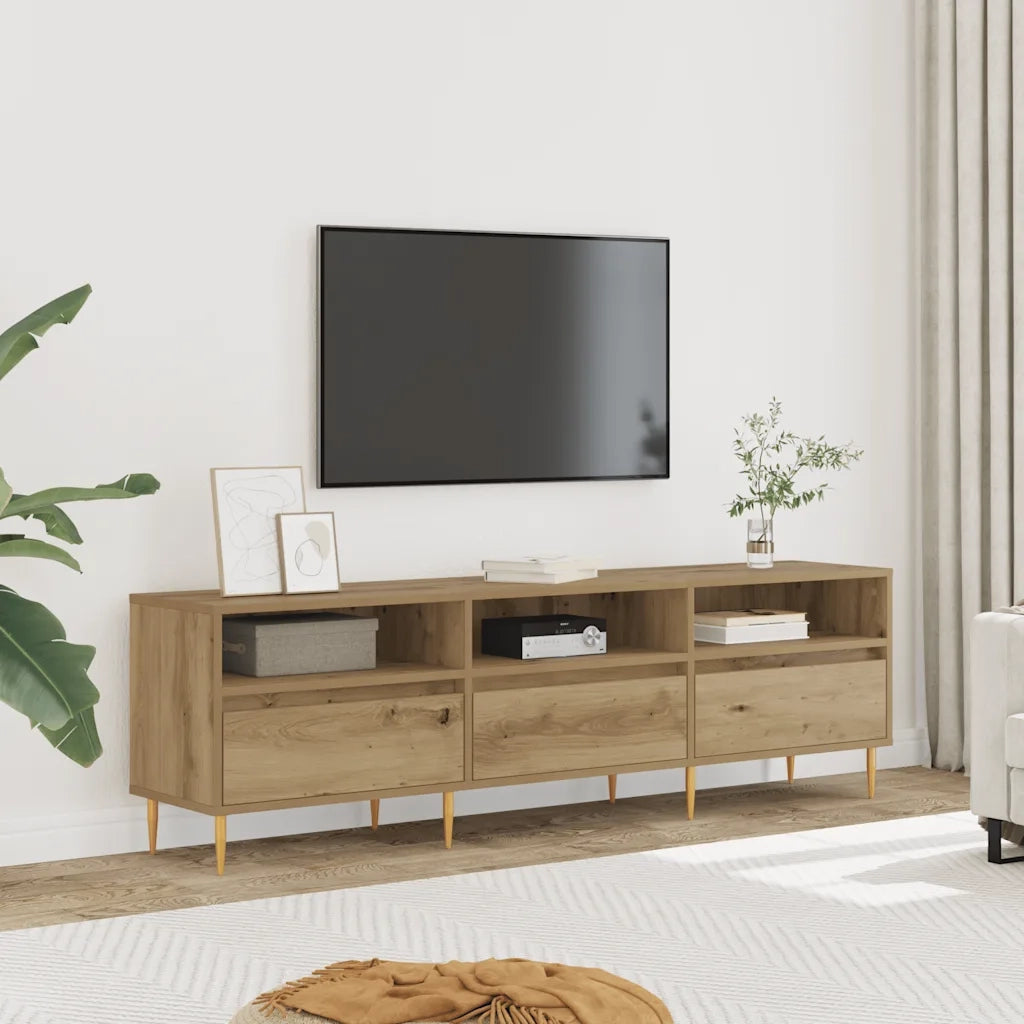 Mobile Porta TV Rovere Artigianale 150x30x44,5 cm Multistrato