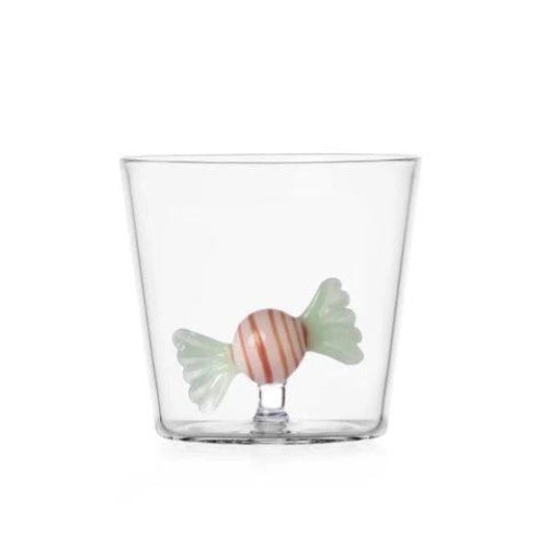 Tumbler caramella verde e rosso schiaccianoci