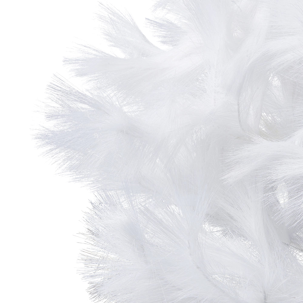 Albero di Natale artificiale tradizionale con base in metallo 180 cm bianco Decorazione tradizionale invernale per le feste