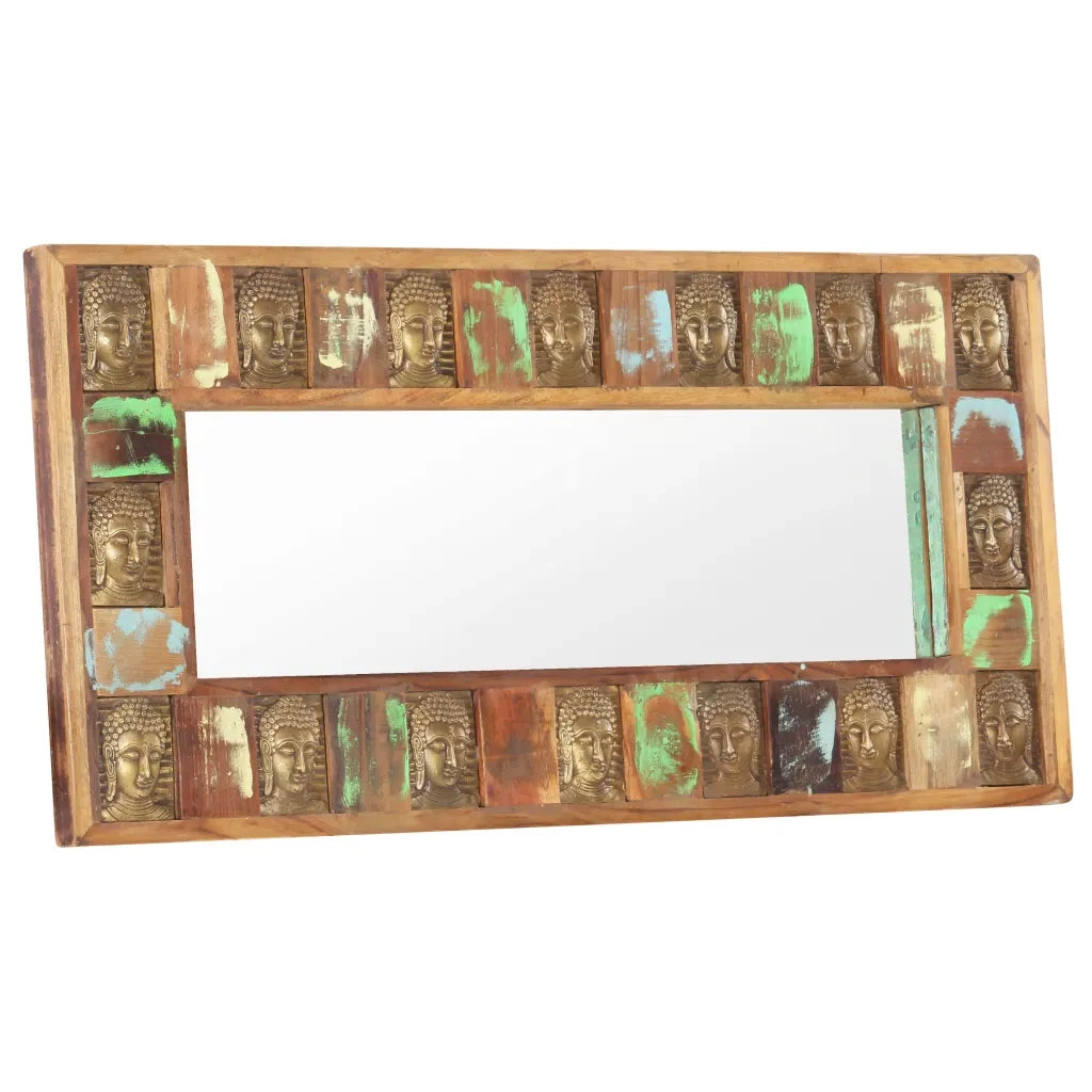 Specchio Decorato con Buddha 110x50 cm in Massello di Recupero cod mxl 59819