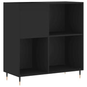 Mobile porta dischi classico per soggiorno 84,5 x 38 x 89 cm legno composito nero 02_0049160