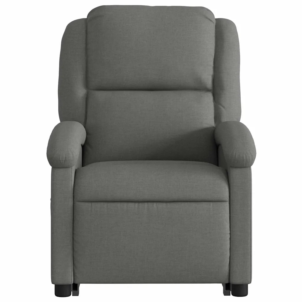Poltrona Alzapersona Reclinabile Grigio Scuro in Tessuto 3204165