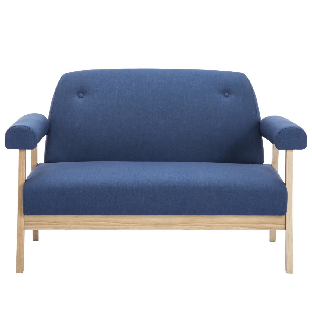 Divano a 2 Posti in Tessuto Blu cod mxl 16459