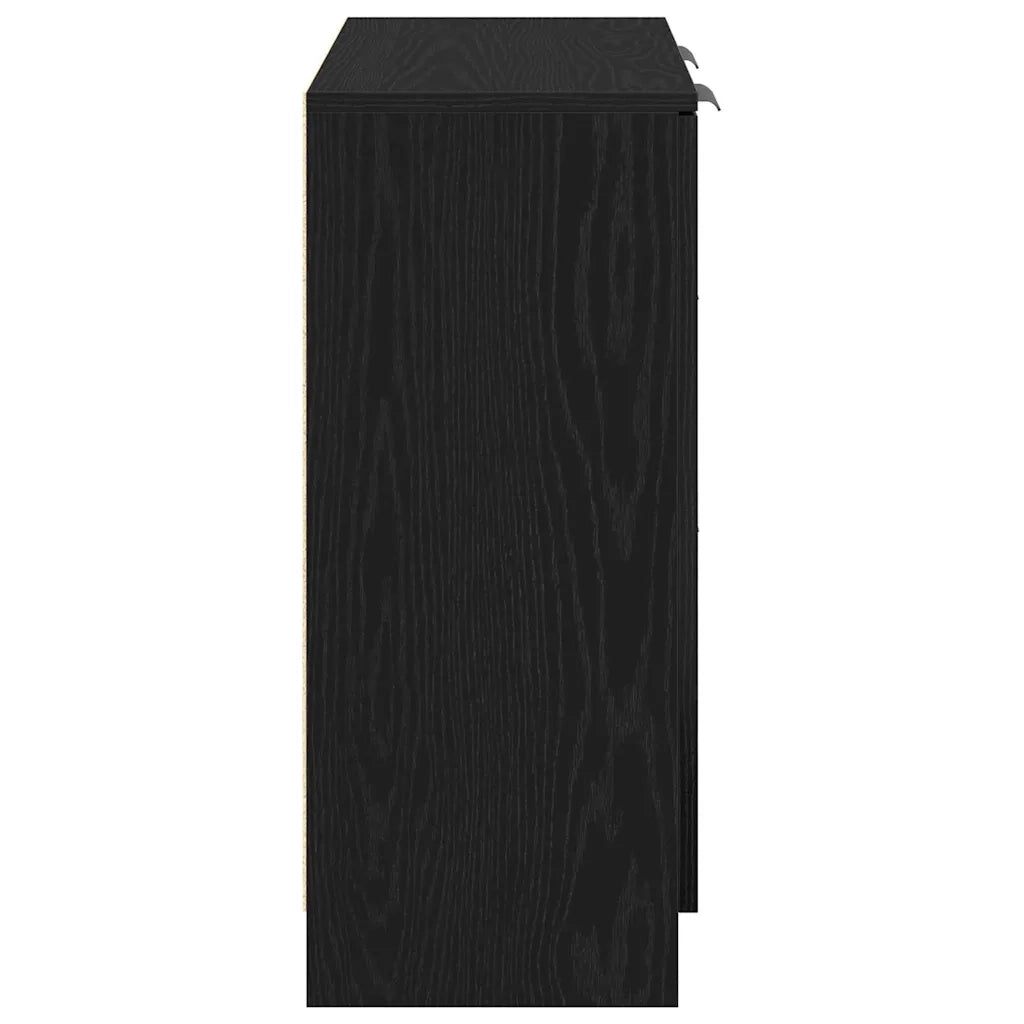 Credenza Rovere Nero 60 x 30 x 70 cm Legno multistrato 862737