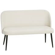 Divano 2 posti ¨C zephmum ¨C tessuto beige con gambe in legno e metallo