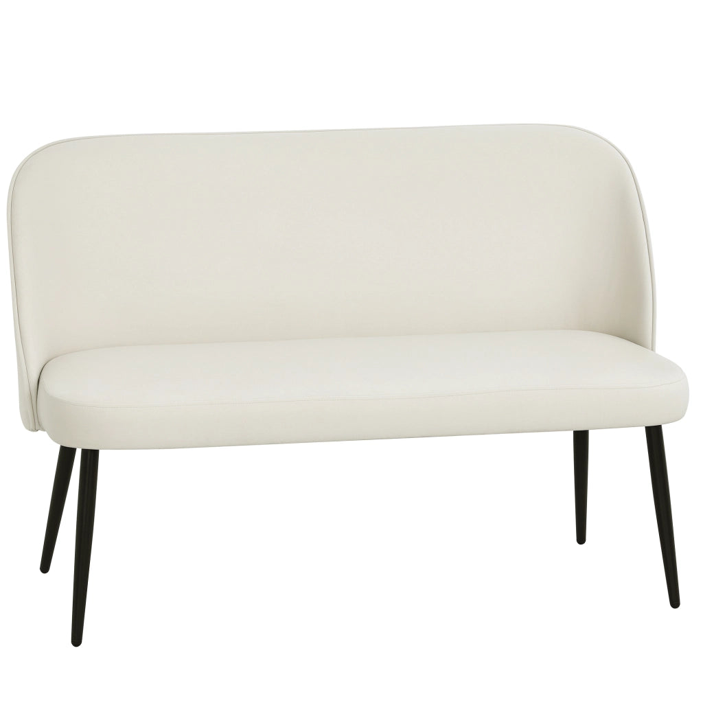 Divano 2 posti ¨C zephmum ¨C tessuto beige con gambe in legno e metallo