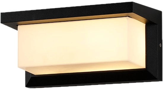 Lampada esterna LED moderna per uso domestico, 18W illuminazione esterna, 3000K luce calda, regolabile, impermeabile IP65, illuminazione esterna per garage e ingresso.