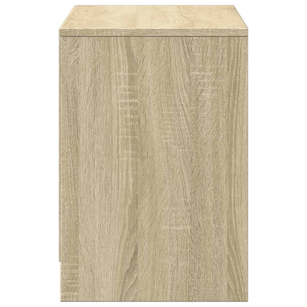 Porta TV multimediale scaffale per televisione credenza TV sala da pranzo soggiorno camera da letto con LED rovere Sonoma 100 x 34 x 50 cm derivati ​​del legno marrone 02_0026482