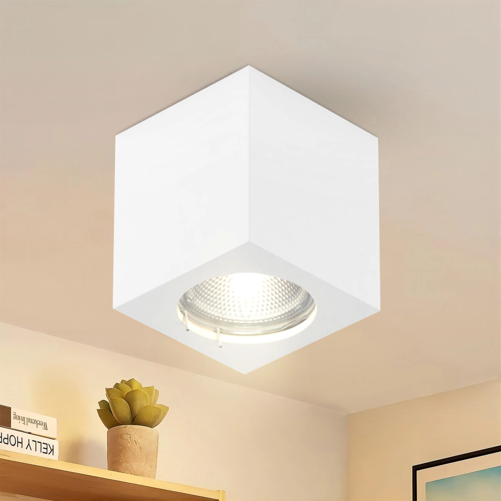 ZMH Lampada da soffitto faretto da incasso LED GU10 gesso bianco per soggiorno
