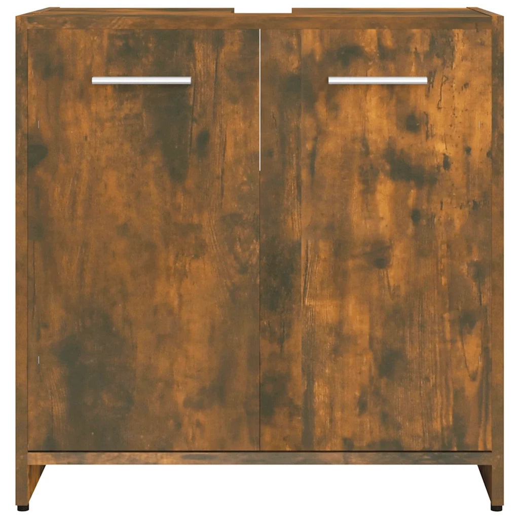 Armadietto Bagno | Armadio da bagno Rovere Fumo 60x33x60 cm in Legno Multistrato