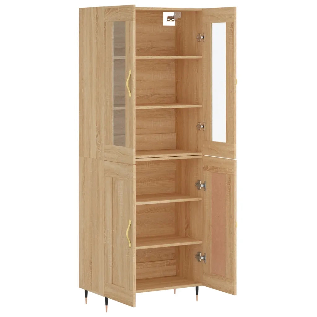 Credenza Rovere Sonoma 69,5x34x180 cm in Legno Multistrato 3198324