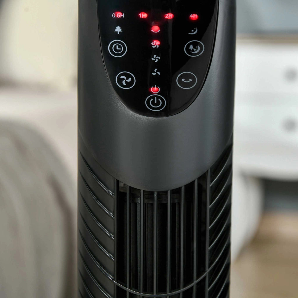 Easycomfort Ventilatore a Colonna con Telecomando fino a 5m, Oscillante 70° con 3 Modalità e 3 Velocità, Timer 7.5h, 40W Nero, Ф18x78.5cm