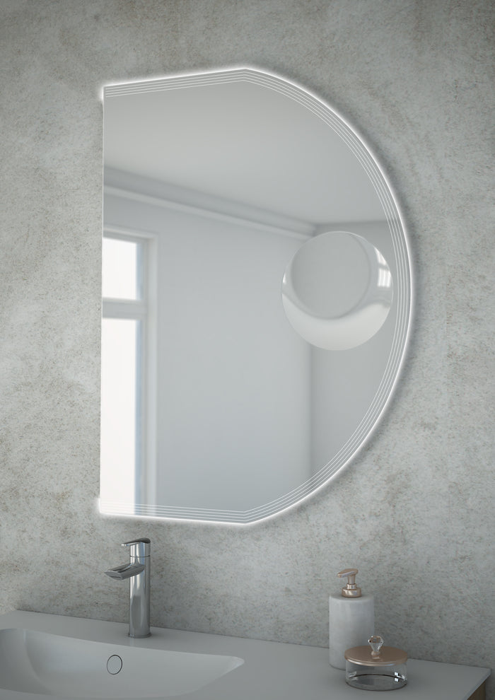 Specchio illuminazione led con specchio ingrandimento Made in Italy 45029