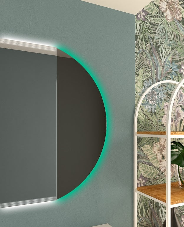 Specchio bronzato con illuminazione a LED RGB Made in Italy 45031