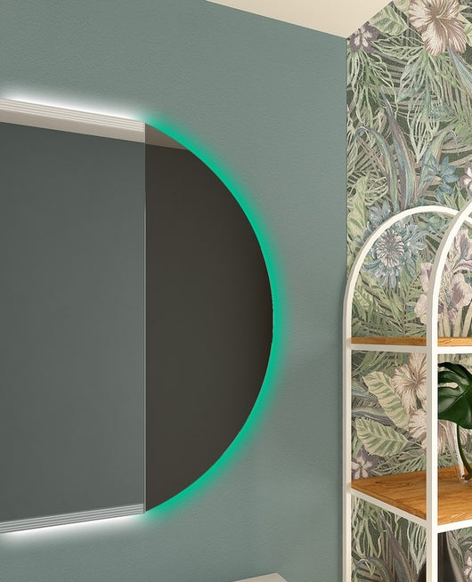 Specchio bronzato con illuminazione a LED RGB Made in Italy 45031