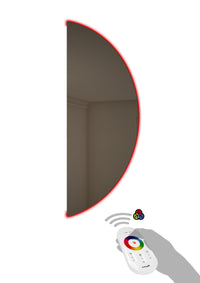 Specchio bronzato con illuminazione a LED RGB Made in Italy 45031