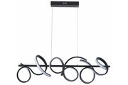 Lampada a sospensione Lozanna nera LED 30W Reality