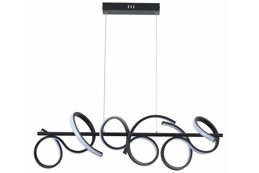 Lampada a sospensione Lozanna nera LED 30W Reality