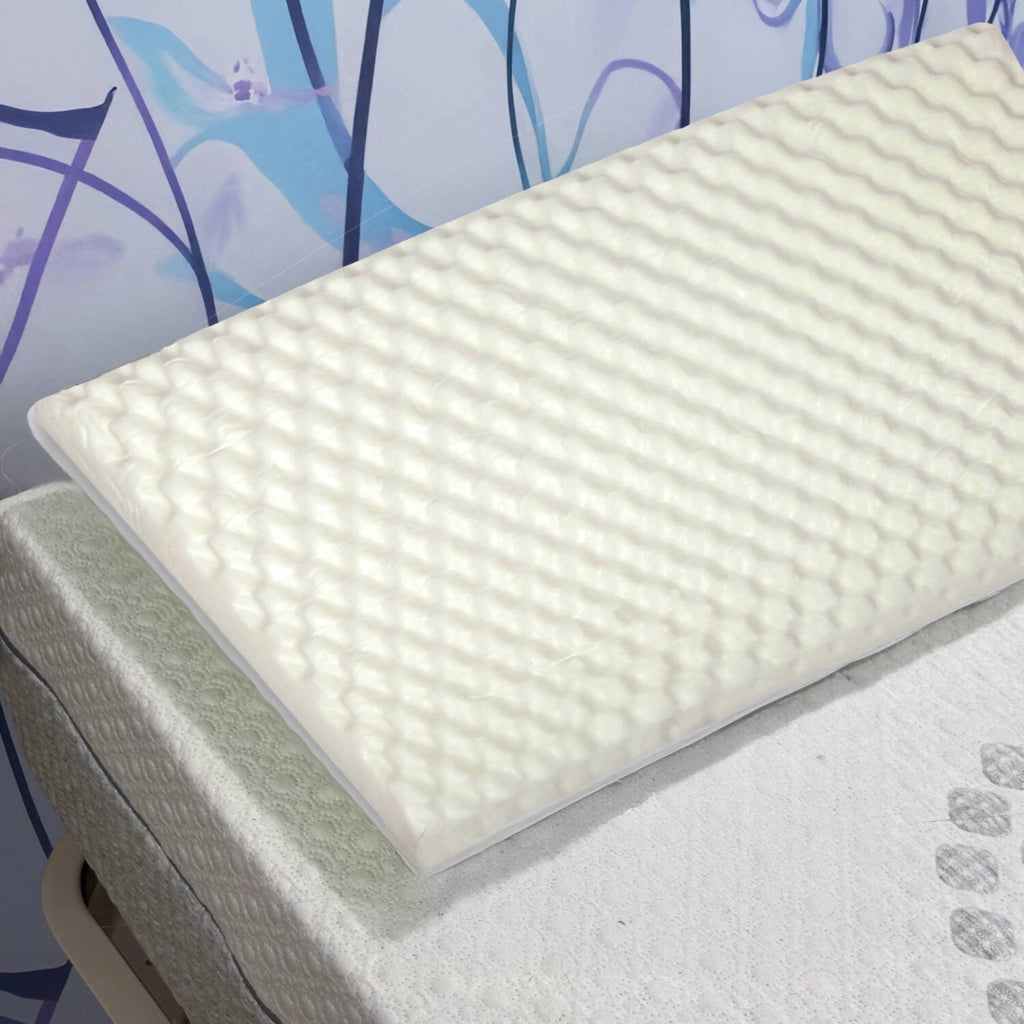 Talamo Italia coppia di cuscini per Ruta, 100% Made in Italy, Guanciali in Memory Foam massaggiante, Anallergico e Traspirante, 73x43xh14 cm