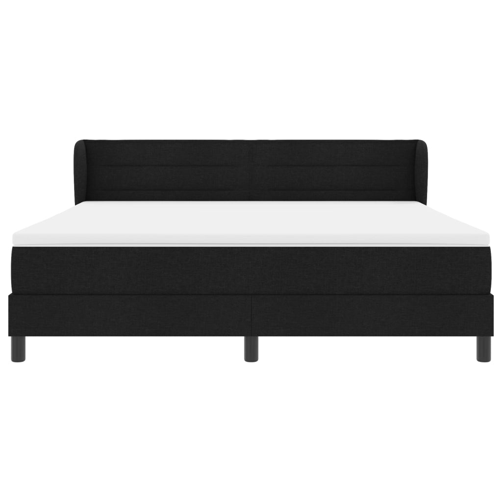 Letto Box Spring  con materasso nero 180x200 cm in tessuto