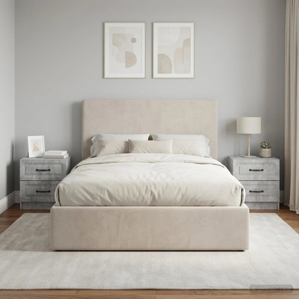 Armadio da Notte 2 pcs Grigio Cemento 43 x 34,5 x 44,5 cm 895682