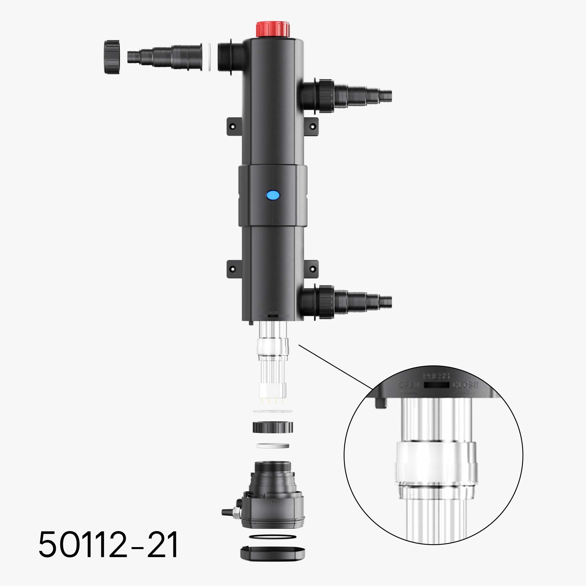 Ricambio per chiarificatore per laghetti CUV-218C Boccola in vetro di quarzo C