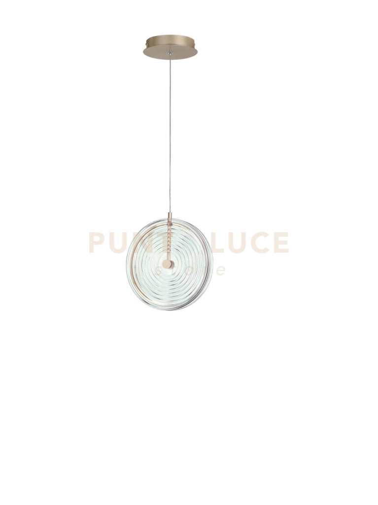 SOSPENSIONE JOKEY PICCOLA TRASPARENTE 1 LUCE LED 3000K 838LM 13W D.30CM