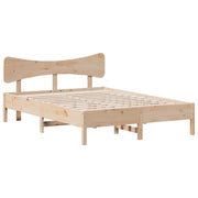 Letto matrimoniale | Letto per adulti | Giroletto senza Materasso 120x190 cm in Legno Massello di Pino